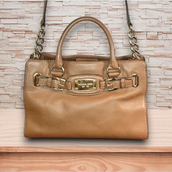 Michael Kors Brown Crossbody Bag with Gold Accents